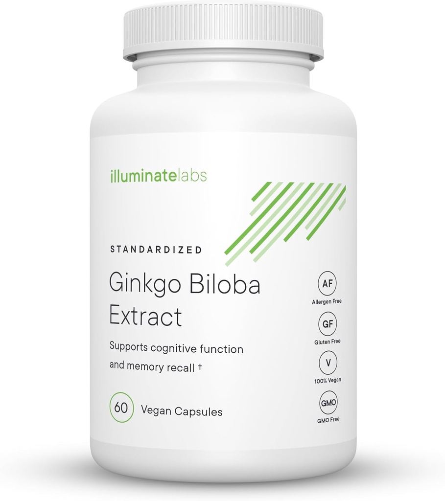 Illuminato Labs Ginkgo Biloba Estratto di capsule | 240 mg | Supporta messa a fuoco, concentrazione, memoria, breve termine funzione cognitiva | Terzi-Party testato e sostenuto da ricerca medica