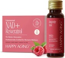 Liquido NAD+|Resveratrolo| Alternativa NMN | 10x Più assorbimento | Riboside e Resveratrolo di Nicotinamide Liposomal con Antiossidanti | Twice-a-Week | Skin & Brain Health| 10 colpi