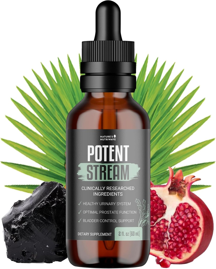 PotentStream Drops - Formula originale, Supplemento liquido naturale con estratti vegetali | 100% naturale, Made in USA, 1 mese di fornitura