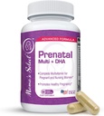 Vitamine prenatali della mamma per le donne con ferro, vitamina D, DHA e altro ancora per le donne incinte, Methyl Folate Safe per MTHFR - Gentle su Stomach, 60 capsule vegetali