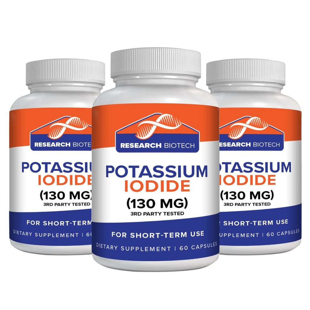 Max-Bio Potassium Iodide 130mg capsule - 180 Count - Integratore alimentare per il supporto e la protezione della tiroide