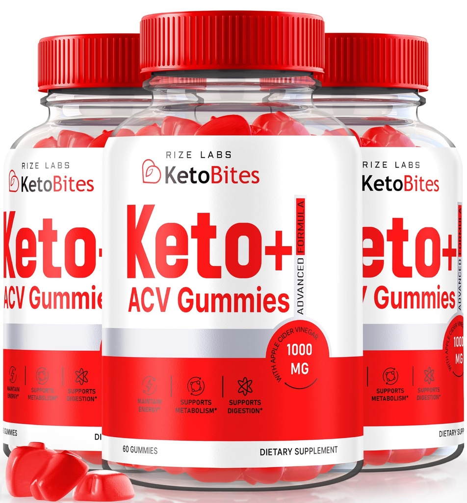 rize labs - Keto Bites ACV Gummies per la perdita di peso avanzata, Tutti Natural Apple Sider Vinegar Supplement (180 Gummies)