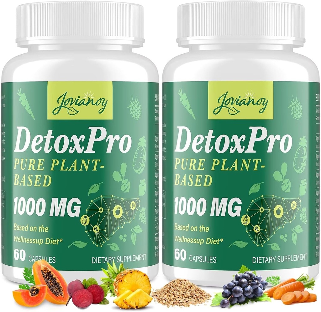 1000 MG Detox Detox Cleanse, High-Potent, Gut Cleanse & Detox Capsule per Donne & Uomini, Detossificazione Naturale, Colon, Liver, Antiossidante & Supporto Digestivo, 120 Capsule