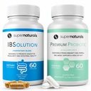 IBSolution Gut Health Bundle - Tutto Natural Gut Health Support & Premium Probiotics w/ 40 miliardi di CFU per il supporto di Bowels irregolari, Bloating, costipazione, gas, dolore addominale - 2 Pack (120 caps)