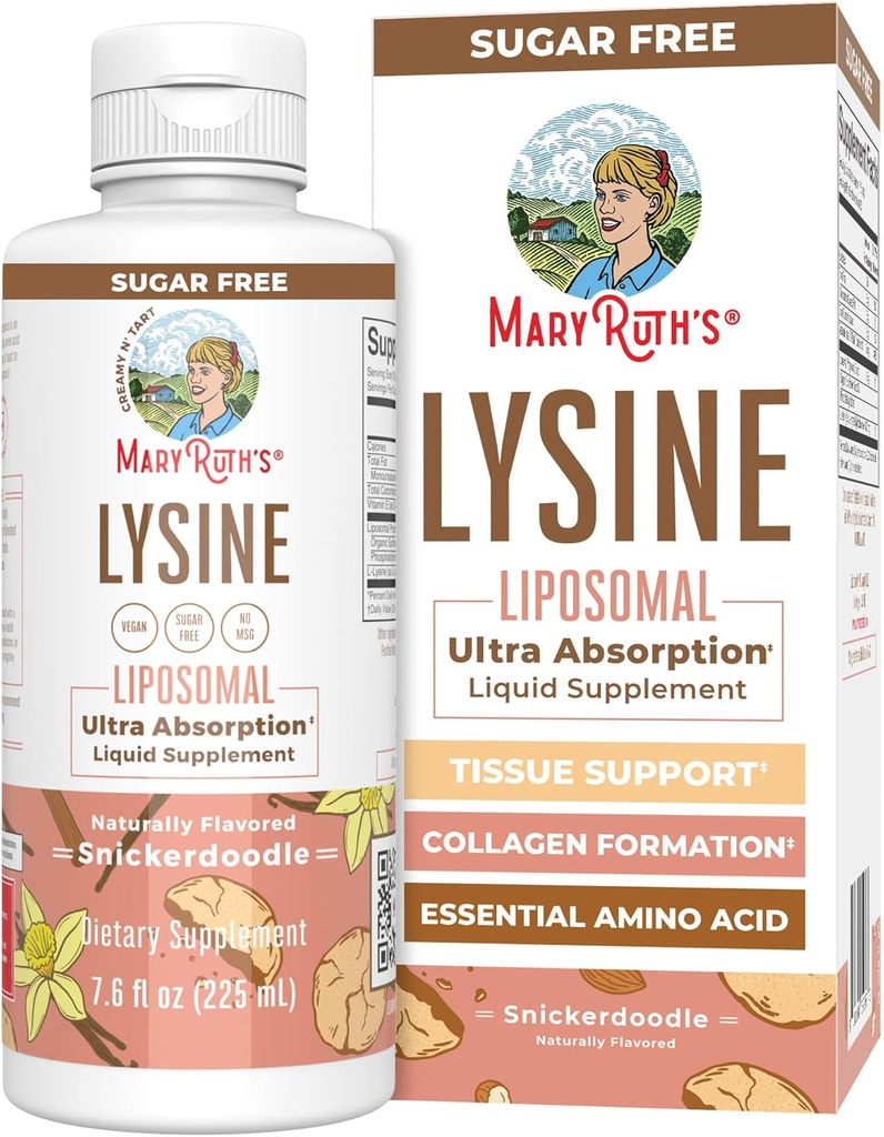 Integratore lisina vegano di MaryRuth's | Ultra Absorption | Lysine 500mg | Supporto per la formazione del collagene | Integratore di supporto immunitario | Salute & benessere | Non GMO | Gluten Free | 30 Servings