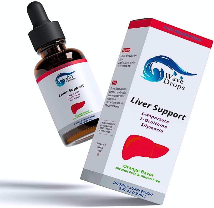 Supporto al fegato Supplemento al liquido - Formula speciale - Formula per la pulizia del fegato e la riparazione - Integratore di supporto al fegato con L-Ornithine L-Aspartate Silymarin