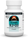 Vitamina K2 + D3 Bone & Heart Health Complex - con Vitamina D3, Vitamina K2 (MK-7) e Calcio - 30 compresse