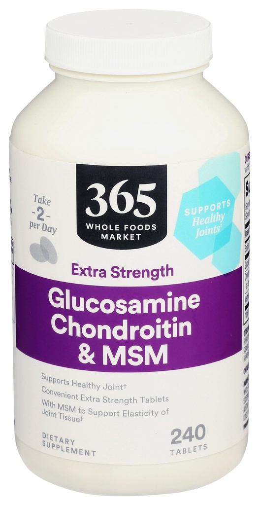 365 da Whole Foods Market, Glucosamine Chondroitin X Strength MSM, 240 compresse