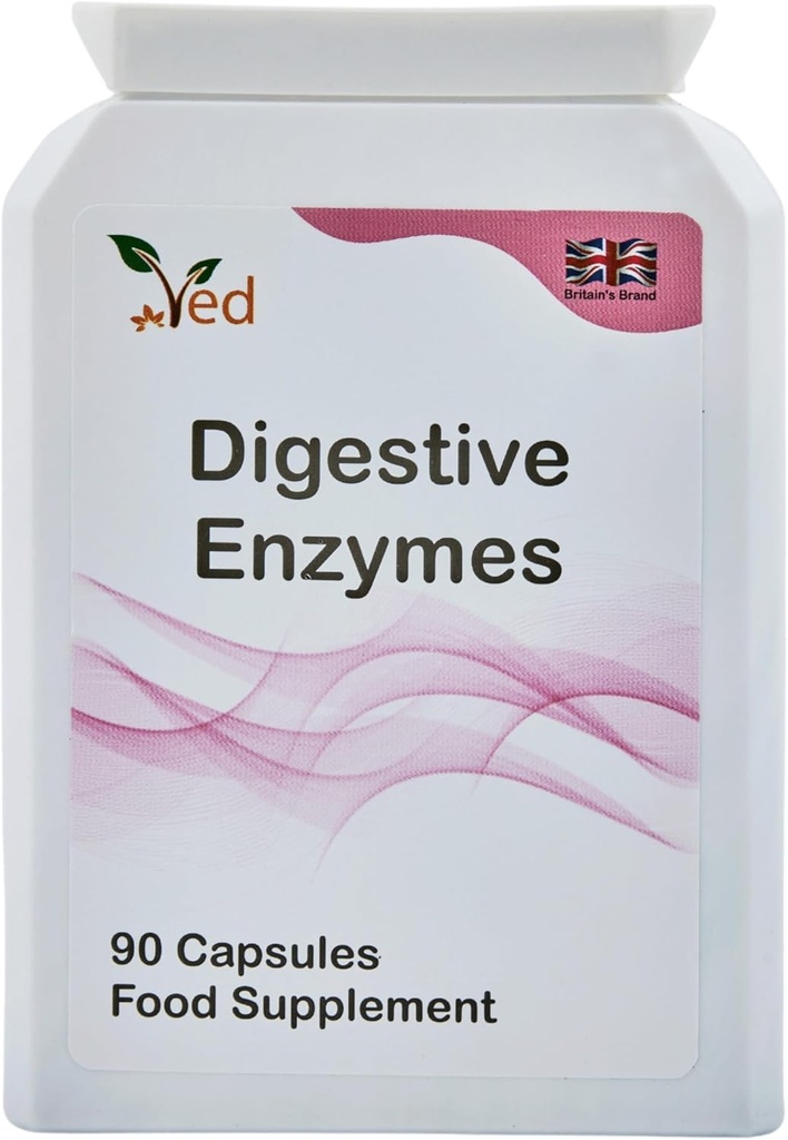 Ved enzimi digestivi, complesso di intolleranza alimentare globale, obiettivi intolleranze multiple tra cui glutine, lattosio e caseina, 90 capsule vegane (alimentazione 45 giorni)