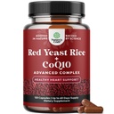 Riso di lievito rosso con il CoQ10 Supplemento - Advanced Healthy Heart & Healthy Cholesterol Levels Formula per gli uomini e le donne - Capsule Extra di Forza con il Riso di Lievito Rosso 1200 mg con il Conte di CoQ10-120