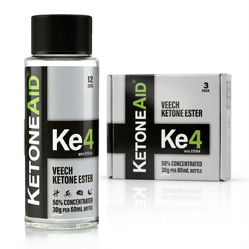 ChetoneAid Ke4 Chetone Ester Concentrato | Non un Sale Chetone, Nessun Zucchero, Nessuna caffeina | Esterno D-BHB Exogeno | 12 Servire Per Bottiglia (3 Conte)