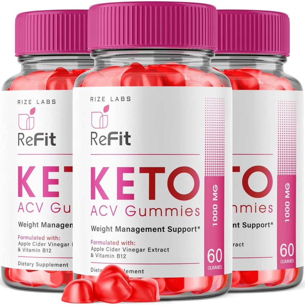 rize labs - Refit Keto ACV Gummies per la perdita di peso avanzata con Aceto di sidro di mele, Supplemento, Aiuta a ridurre il grasso della pancia, per la forza extra (180 Gummies)