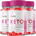 rize labs - Refit Keto ACV Gummies per la perdita di peso avanzata con Aceto di sidro di mele, Supplemento, Aiuta a ridurre il grasso della pancia, per la forza extra (180 Gummies)