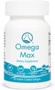 Omega Max - 60 Ct immatricolato, nessun Burp Fish Oil I Omega-3 EPA DHA Supplemento I Cuore, Visione, Cervello e supporto immunitario, 2000mg/serving