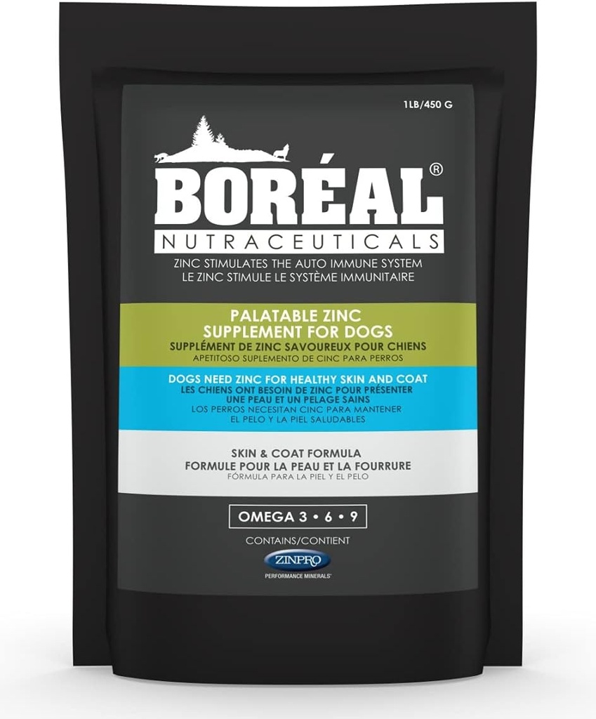 Boréal Palatable Zinc Supplemento per Cani 16 oz Borsa Rivestibile