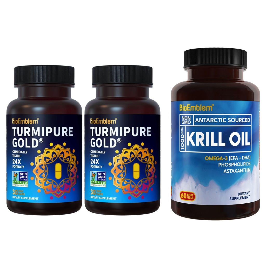 BioEmblem curcuma erboristica con TurmiPure TurmiPure Antartico Krill Oil Supplemento