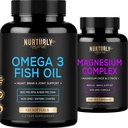 Magnesio Complesso e Omega 3 Fish Oil - Citrato di magnesio 500MG – Olio di pesce 2000mg, 800mg EPA e 600mg DHA - Rilassamento muscolare, sonno ed energia, Salute di ossa, cervello e cuore