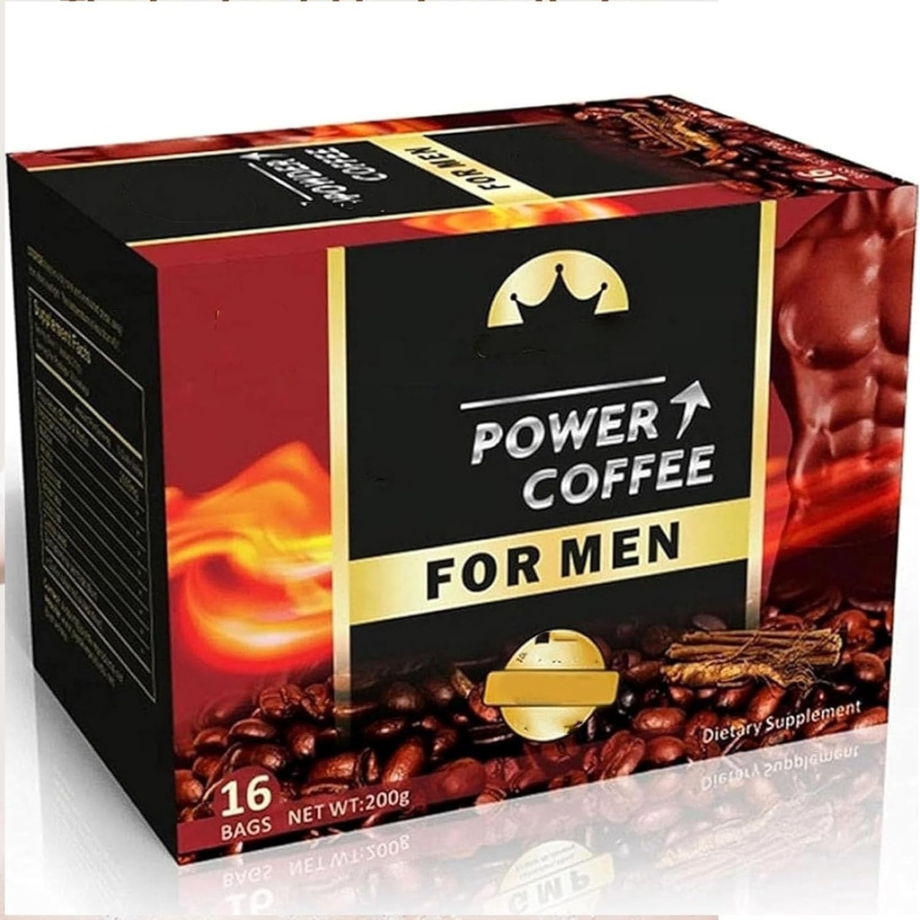 Caffè di potere per uomo-africano polvere di caffè per uomo, il segreto per uomini forti (1-box)