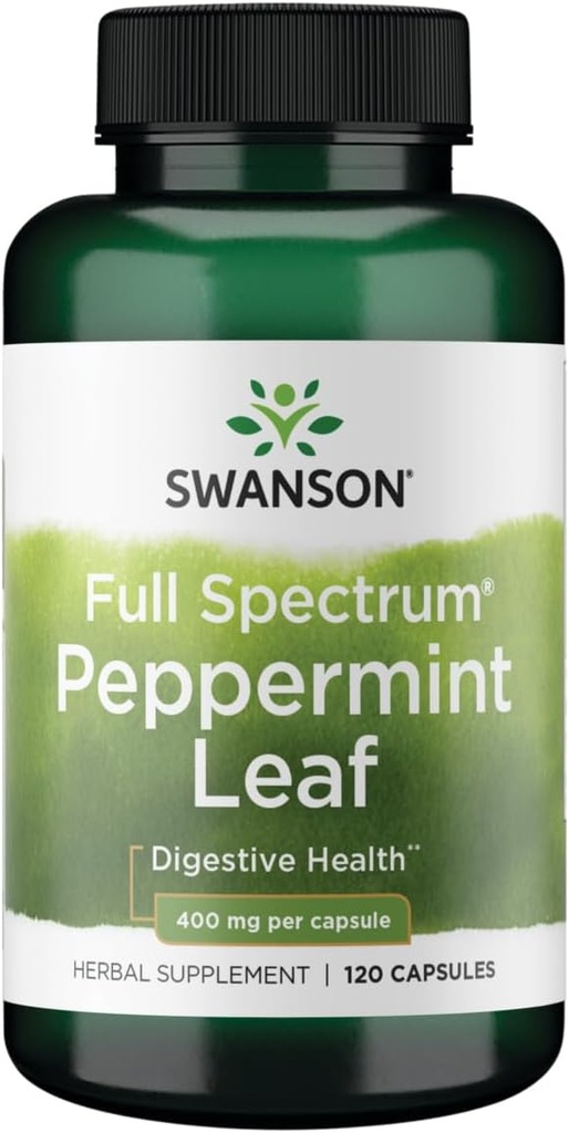 Swanson Spettro completo Peppermint Foglia 400 Milligrammi 120 capsule