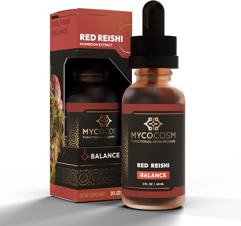 Estratto di Reishi - Equilibrio - Integratore di funghi per promuovere la longevità - Supporto immunitario - Ganoderma Lucidum - Adaptogen