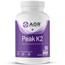 AOR, Peak K2, Supporta Bone e Cardiovascular Health e Normal Blood Clotting, Integratore alimentare, 90 porzioni (90 capsule)