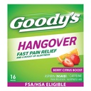 Polvere di sollievo di Goody's Hangover, doppio azione veloce mal di testa sollievo con aspirina e caffeina, agrumi di bacche, 16 conte