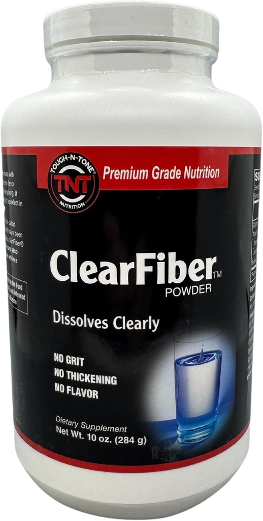 TOUGH-N-TONE ClearFiber Powder – Fibra solubile con SunFiber® PHGG – Tasteless, Odorless, Non-Thickening – Supporta la salute digestiva e cardiaca – Prebiotic