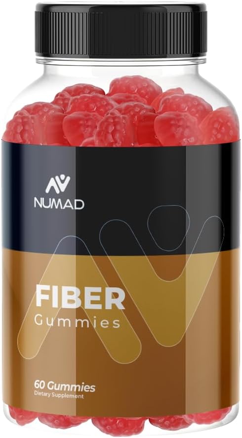 NUMAD Gummies Fibra Aids Digestione, Sane Bowel Movimenti 60 Gummies Salute digestiva, Supporta Regolarità Digestione sana Flavore di fragola naturale
