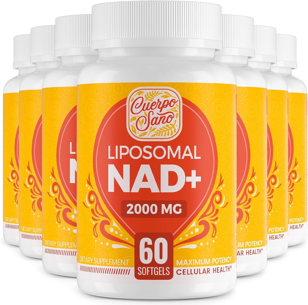 2000 MG NAD Supplemento, Liposomal NAD+ con alto assorbimento, più efficiente di Nicotinamide Riboside, Pure & Plus Boosting Supplement, Aging Defense, Metabolism & Cellular, 480 softgels