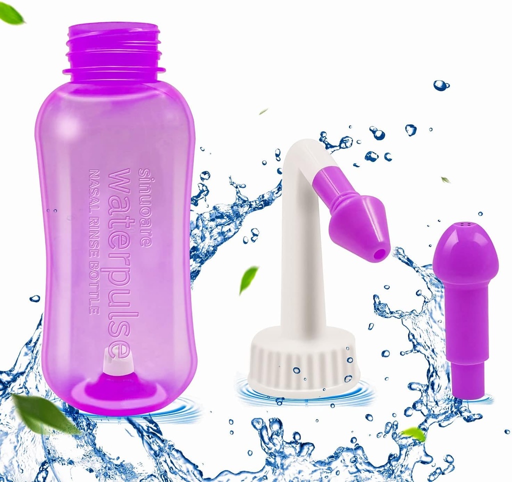 Bottiglia di lavaggio nasale, Abnaok Sinus Rinse e Irrigazione nasale Bottiglia di lavaggio del vaso di irrigazione nasale perfetto per adulti e bambini