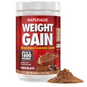 Naturade - Tutti Natural Weight Gain Drink Mix - Gluten Free, Delicious Taste, 1600 Calorie per Serve - Mass Gainer w/Carbohydrates & Protein - Chocolate, 20.3 Ounce (12 Serve).