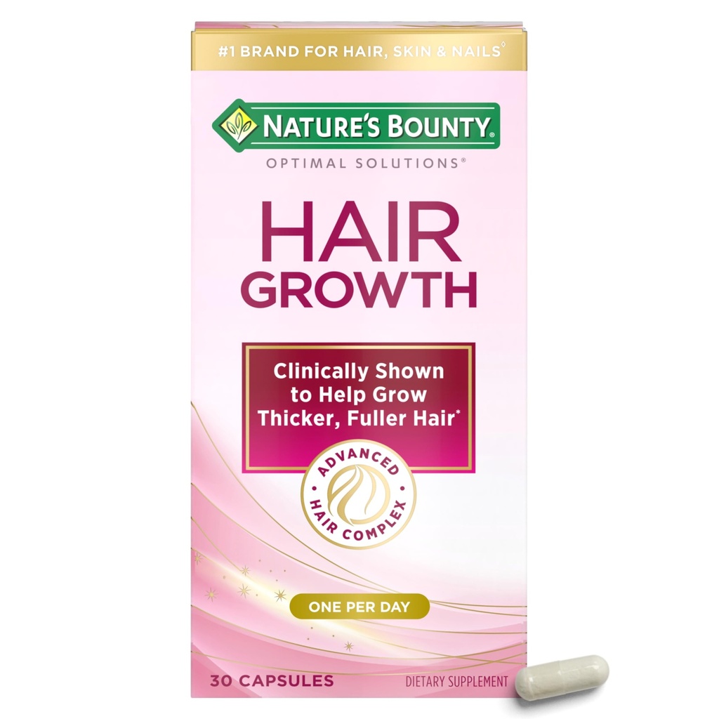 Integratore di crescita dei capelli con Biotina, Vitamine di crescita dei capelli con Biotina Silicio & Arginina, 1 al giorno, 30 capsule, un mese di alimentazione