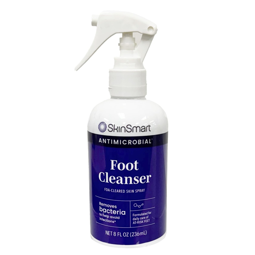 SkinSmart Daily Foot Cleanser for At-Risk Feet, Rimuove i batteri per aiutare a evitare infezioni, spray da 8 once