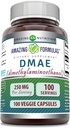 Incredibile Formulas DMAE Supplemento | 250 Mg | Capsule vegetali | Non OGM | Gluten-Free | Made in USA (1 Pack, 100 Count)