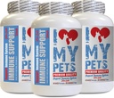 Amo il mio PETS LLC Sistema immunitario per gatti - CAT Supporto immunitario - Booster - Supplemento sano - Cuciture allergia gatto - 180 Trattamenti (3 bottiglie)