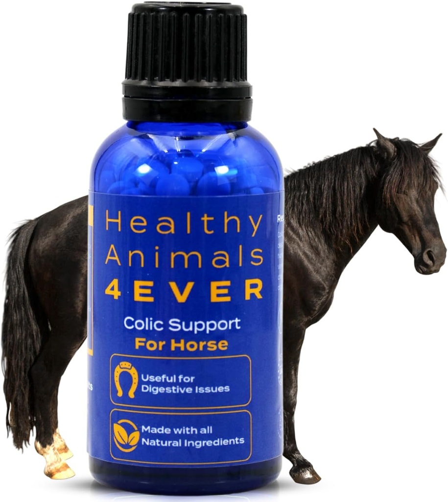 HA4E - Supporto Colico Cavalli - Riduce problemi di dolore addominale e di stomaco - Integratore omeopatico altamente efficace e naturale - 300 Tavole