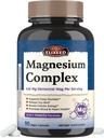 Chelated Magnesium Complex Supplemento 960mg Per Serving, 10 Forms, Magnesio Glycinate, Citrato, Malate, Taurate & More, Support Sleep & Energy, Alta Assorbimento, 90 Vegan Caps