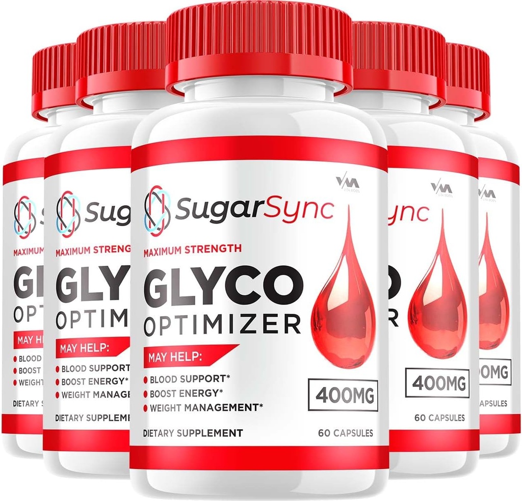 (5 Pack) SugarSync Glycogen – Pulitore di Capsule Sync di Zucchero, Pillole Sync di Zucchero, Formula avanzata per il benessere generale, Recensioni SugarSync, 300 Capsule