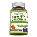 Pure Naturals Curcumin Turmeric con Bioperine 2250 mg Per Serving Supplemento | Capsule Veggie | Non-GMO | Gluten Free | Made in USA (1 Pack, 90 Count)