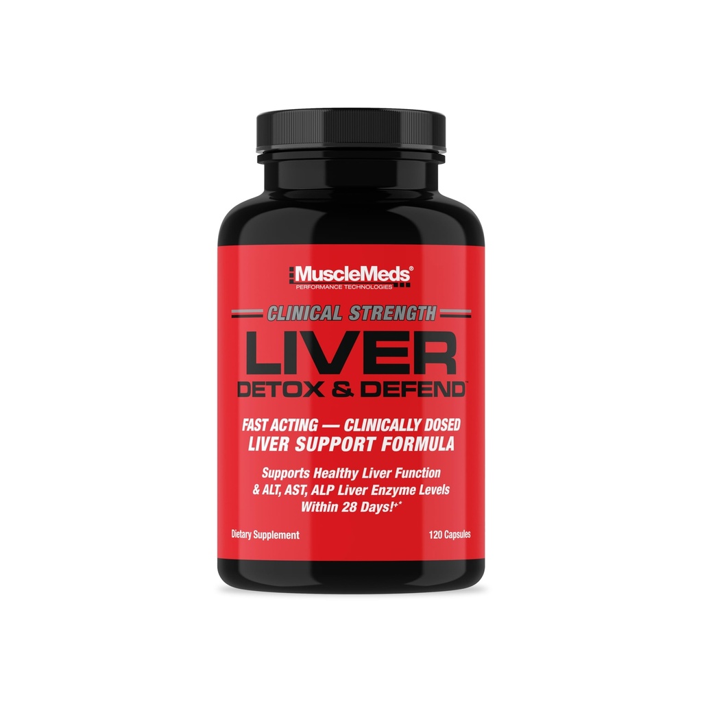 MuscleMeds fegato Detox & Defend, Cleanse, Formula di riparazione - Herbal Liver Support Supplement, NAC, Silymarin Milk Thistle, 60 Serve
