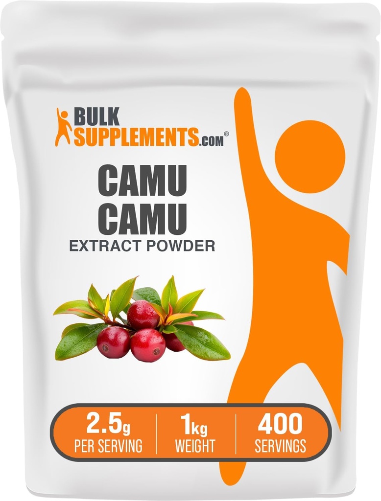 BulkSupplements.com Camu Estratto di polvere - Superfood Supplemento, Integratore di erbe - Vegan & Gluten Free, 2.5g per porzione, 1kg (2.2 lbs) (Pack of 1)