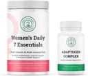 Women's Daily 7 Essentials & Adaptogen Complex Bundle - Pacchetto Multivitamin completo con supporto di adattamento per la salute ottimale delle donne