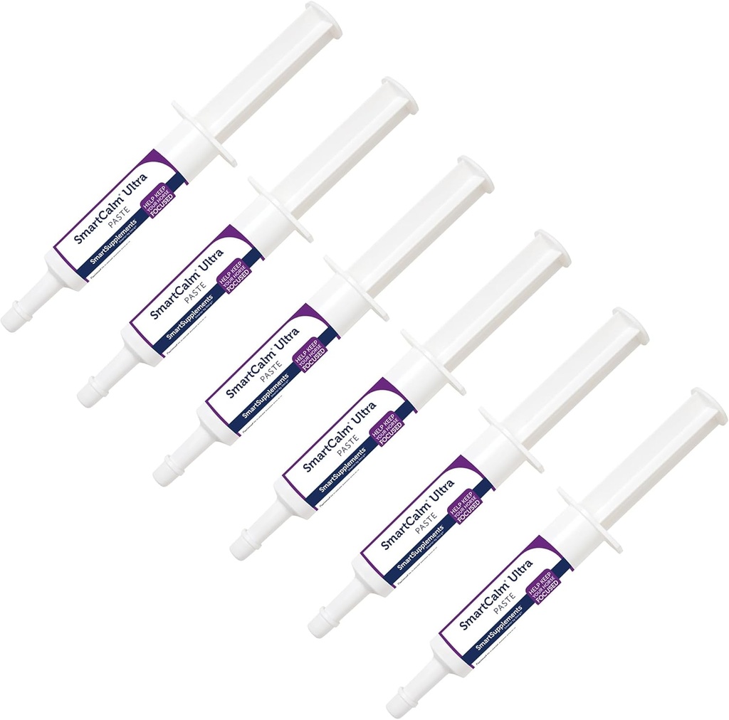 SmartCalm Ultra Paste Calming Horse Supplements | No Aggiunto Erbe o Zucchero | Equine Supplemento | Aiutante con i Cavalli Skittish | Confezione di 6 Tubes