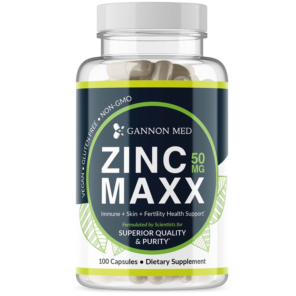 Zinc Maxx 100 capsule, Zinc Gluconate Immune Booster per la salute riproduttiva, Cura della pelle, & Immune Booster - 3+ Mesi di alimentazione | Supplemento di supporto immunitario ad alta potenza per uomini e donne