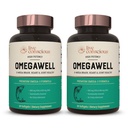 Live Conscious OmegaWell Fish Oil: Cuore, cervello e supporto comune | 800 mg EPA 600 mg DHA - Enteric-Coated, Sostenibilmente Sourced - Facile da ingoiare 120 Conte (2-Pack)