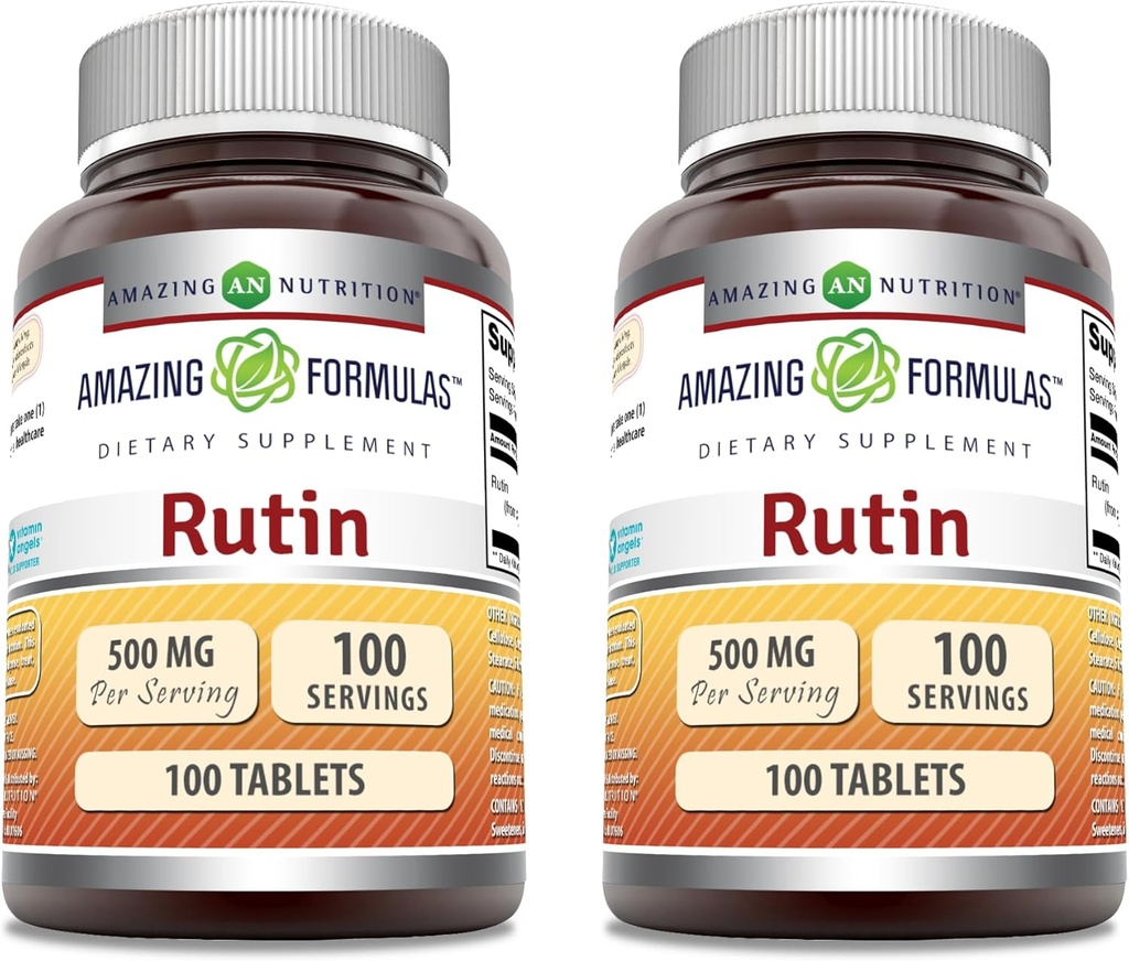 Incredibile formula Rutin Supplemento | 500 Mg | Compresse | Non OGM | Gluten Free | Made in USA (2 Pack | 100 Count)