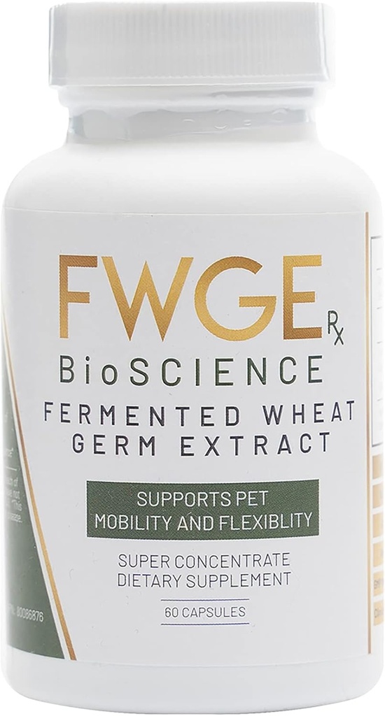 Spermidina Pet Joint Health Premium Estratto di Germe di grano fermentato, Mobilità, Flessibilità, Salute cellulare, Non OGM, Senza glutine, Senza zucchero, Vegan, Naturale, 1 Bottiglia 60 capsule