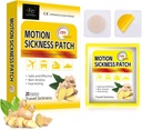 Patch di silenzio di movimento per Crociera, Patch non sonnolenta del mare per la barca, auto e aereo, Patch impermeabile di silenzio di movimento dell'automobile con estratto di zenzero per il viaggio, 20 Conte
