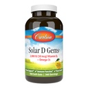 Carlson - Solar D Gems, Vitamina D3 e Omega-3 Supplemento, 2000 IU (50 mcg) Vitamina D3, 115 mg Omega-3s EPA e DHA Supplemento, Wild Caught, Sostenibilmente Sourced, Limone, 360 Softgels