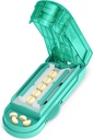 ONE PIX Pill Cutter Splitter for Small and Tiny Pills, Cutter di medicina per il taglio di Pillole multiple a un tempo in metà, taglio per Piccolo o Grande Pillola con Hidden Sharp Lama d'acciaio inossidabile, Cyan
